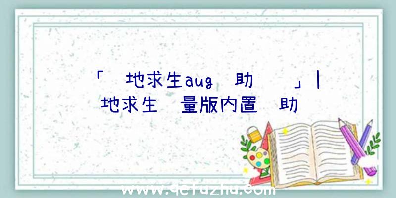 「绝地求生aug辅助错误」|绝地求生轻量版内置辅助